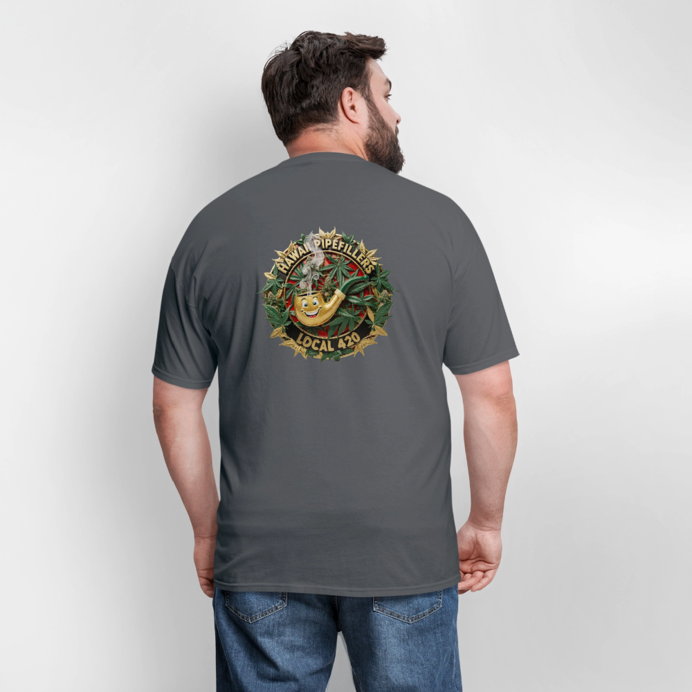 HAWAII PIPEFILLERS LOCAL 420 F/B DESIGN Men's T-Shirt - charcoal