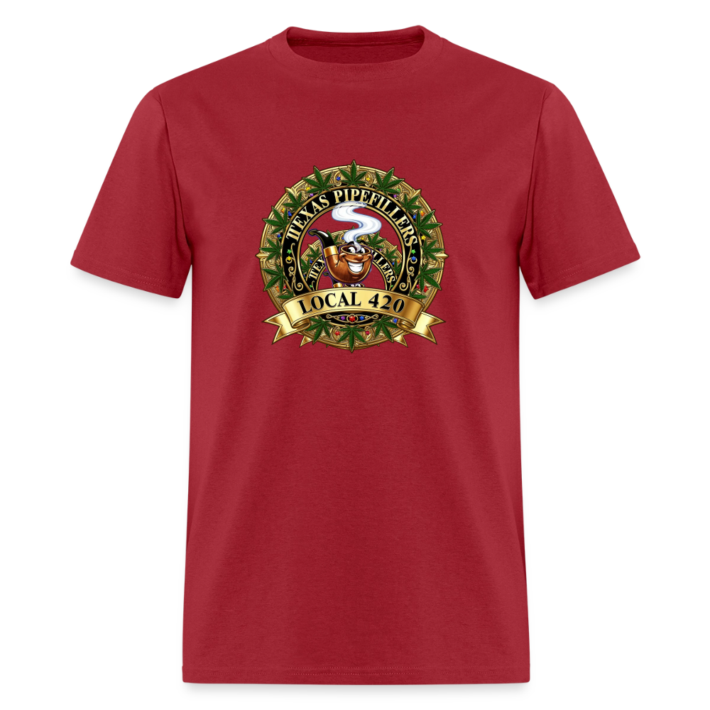 TEXAS PIPEFILLERS LOCAL 420 F/B DESIGN Men's T-Shirt - true red