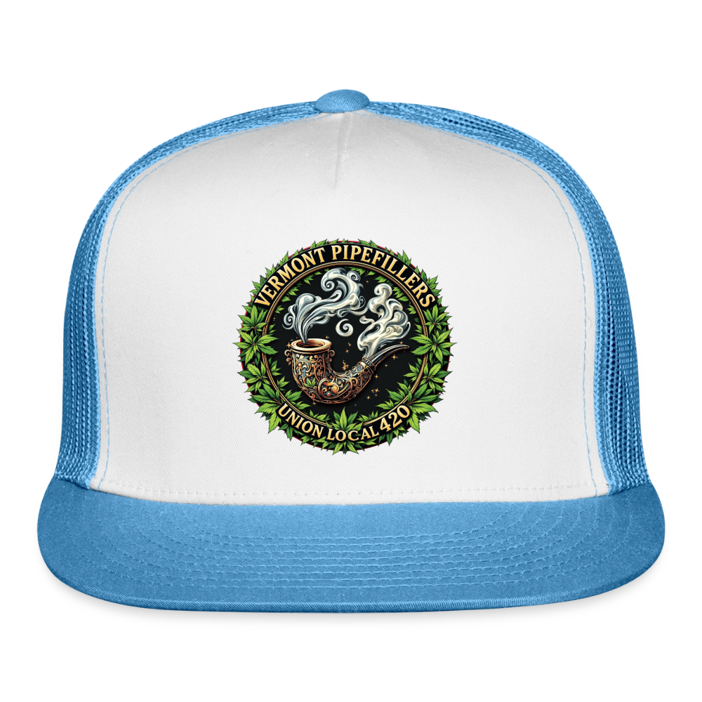 VERMONT PIPEFILLERS LOCAL 420 Trucker Hat - white/blue