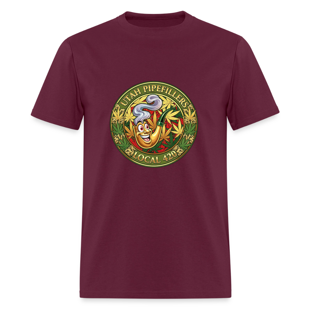 UTAH PIPEFILLERS LOCAL 420 Men's T-Shirt - burgundy