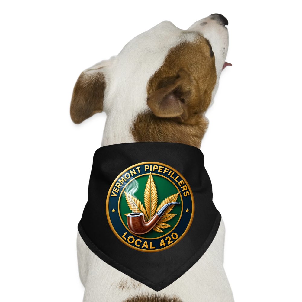 MAINE PIPEFILLERS LOCAL 420 Dog Bandana - black