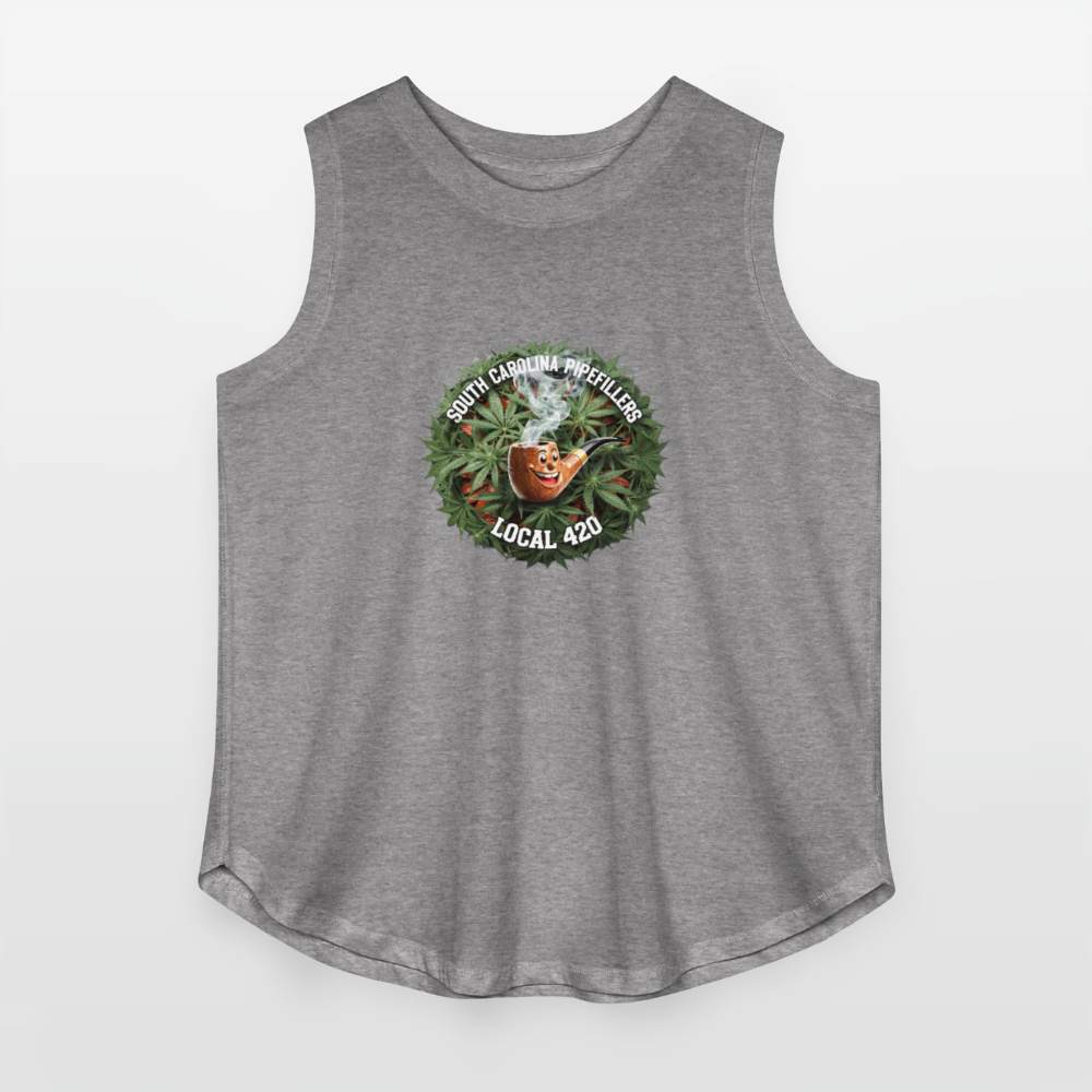 SOUTH CAROLINA PIPEFILLERS LOCAL 420 Women's Curvy Relaxed Tank Top - granite heather 