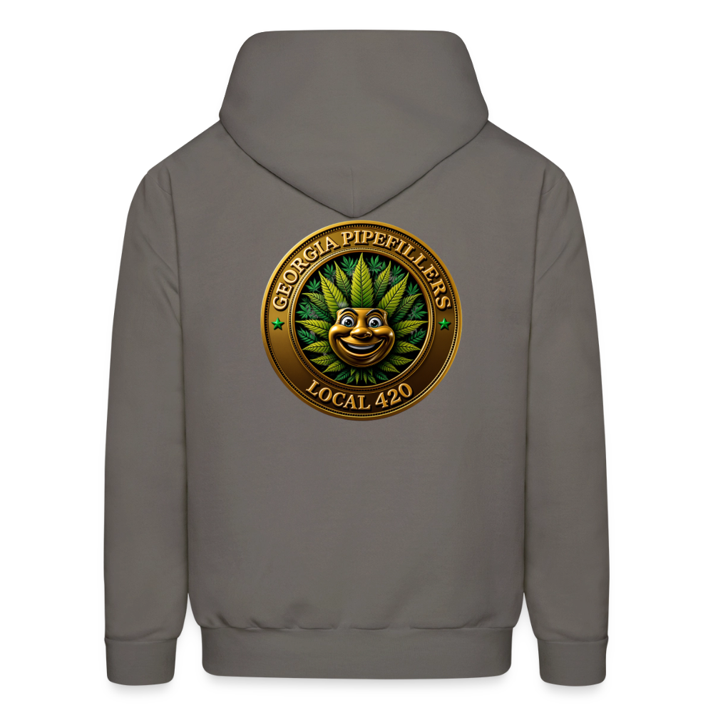 GEORGIA PIPEFILLERS LOCAL 420 F/B DESIGN Men's Hoodie - asphalt gray