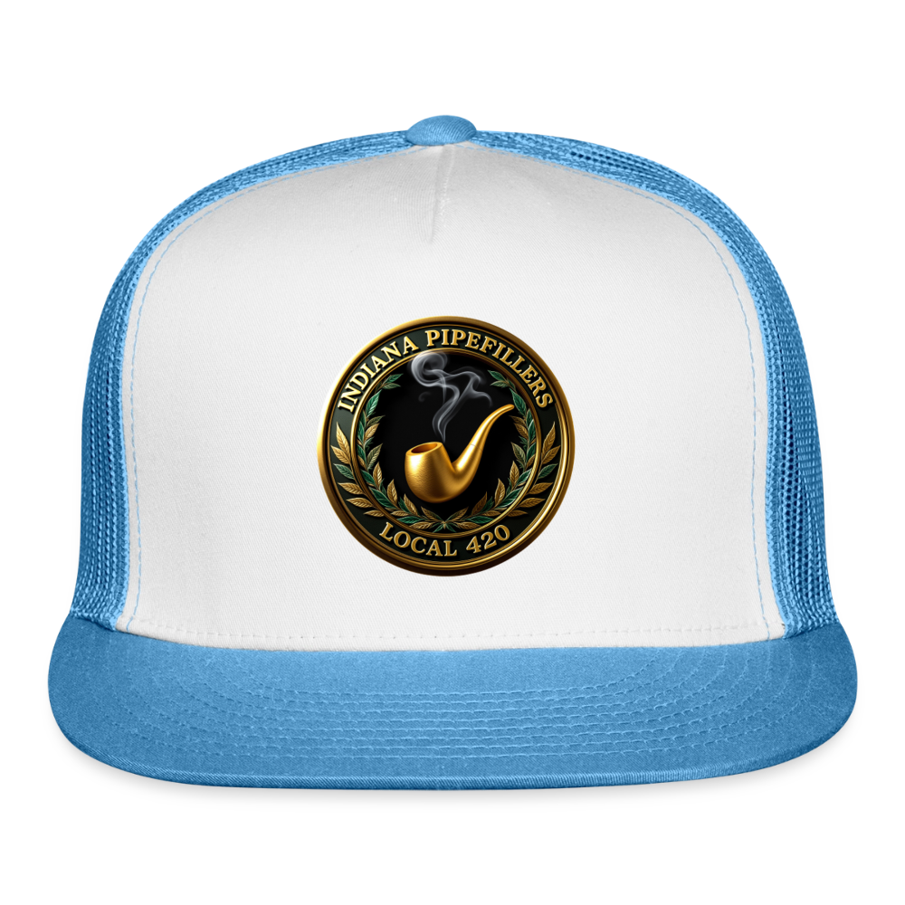 INDIANA PIPEFILLERS LOCAL 420 Trucker Hat - white/blue