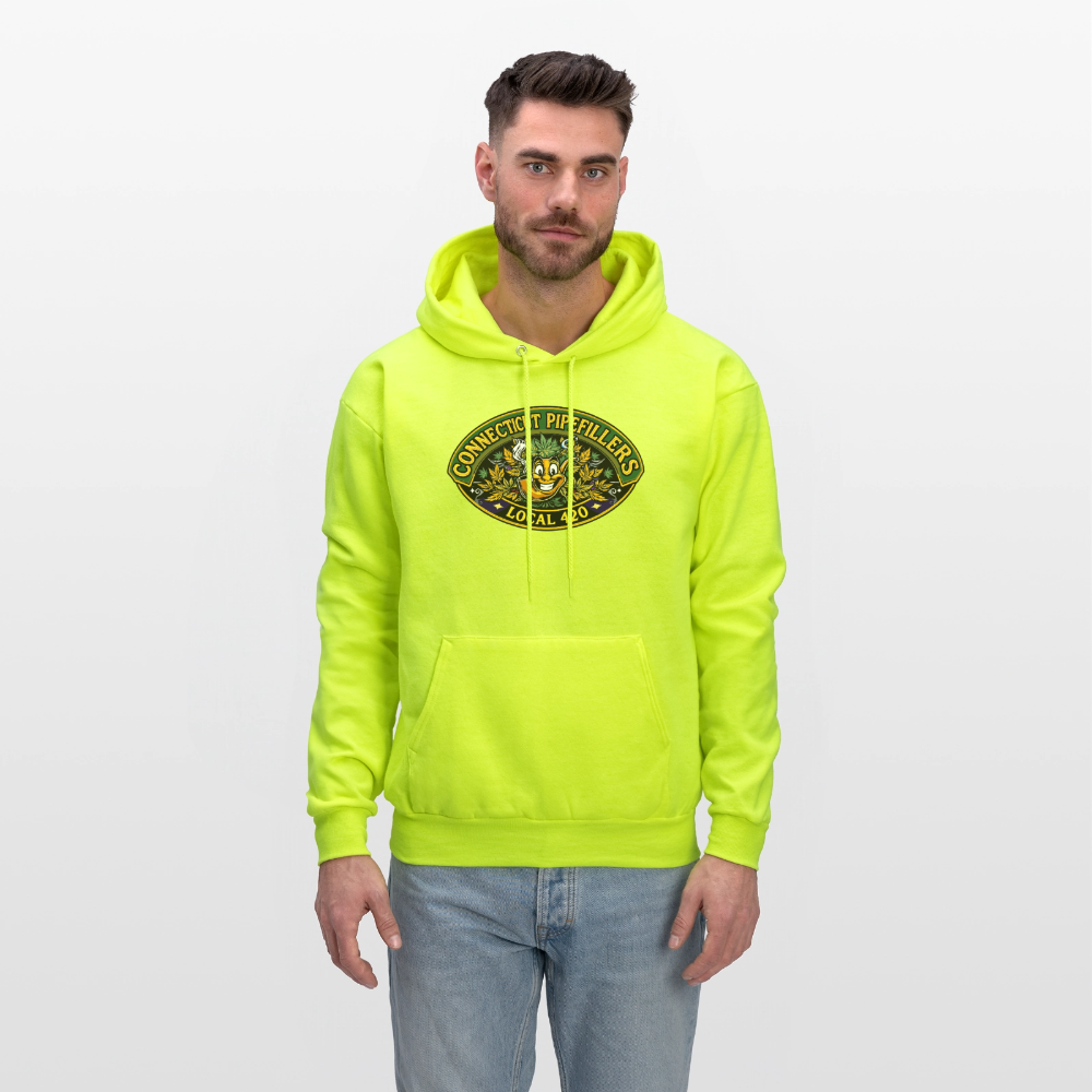 CONNECTICUT PIPEFILLERD LOCAL 420 F/B DESIGN Men's Hoodie - safety green