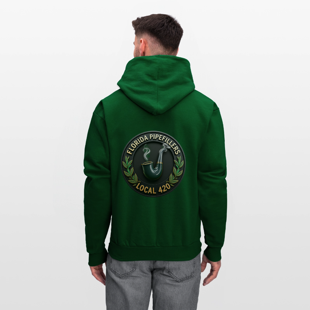 FLORIDA PIPEFILLERS LOCAL 420 F/B DESIGN Men's Hoodie - forest green