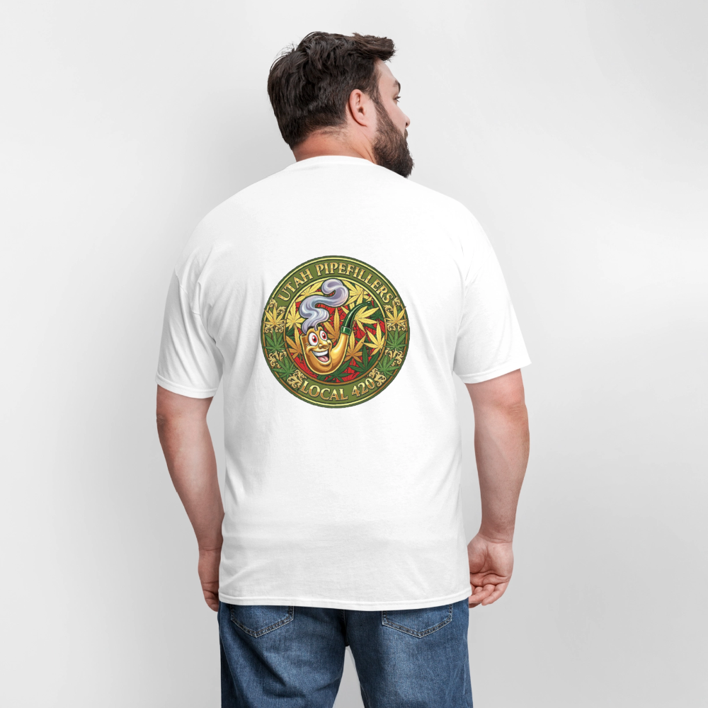 UTAH PIPEFILLERS LOCAL 420 F/B DESIGN Men's T-Shirt - white