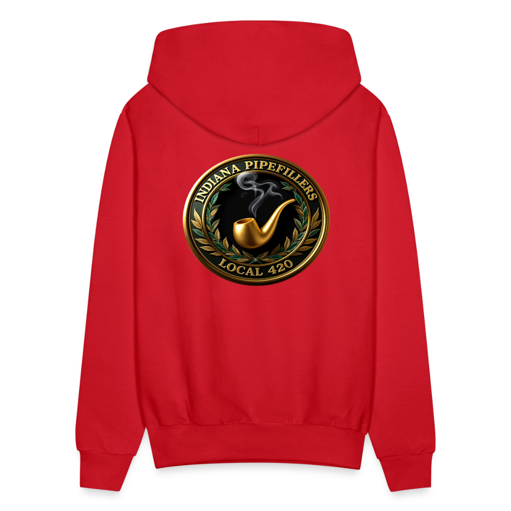 INDIANA PIPEFILLERS LOCAL 420 F/B DESIGN Men's Hoodie - red