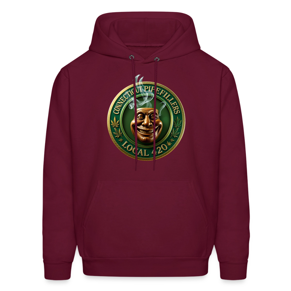 CONNECTICUT PIPEFILLERS LOCAL 420 F/B DESIGN Men's  Hoodie - burgundy