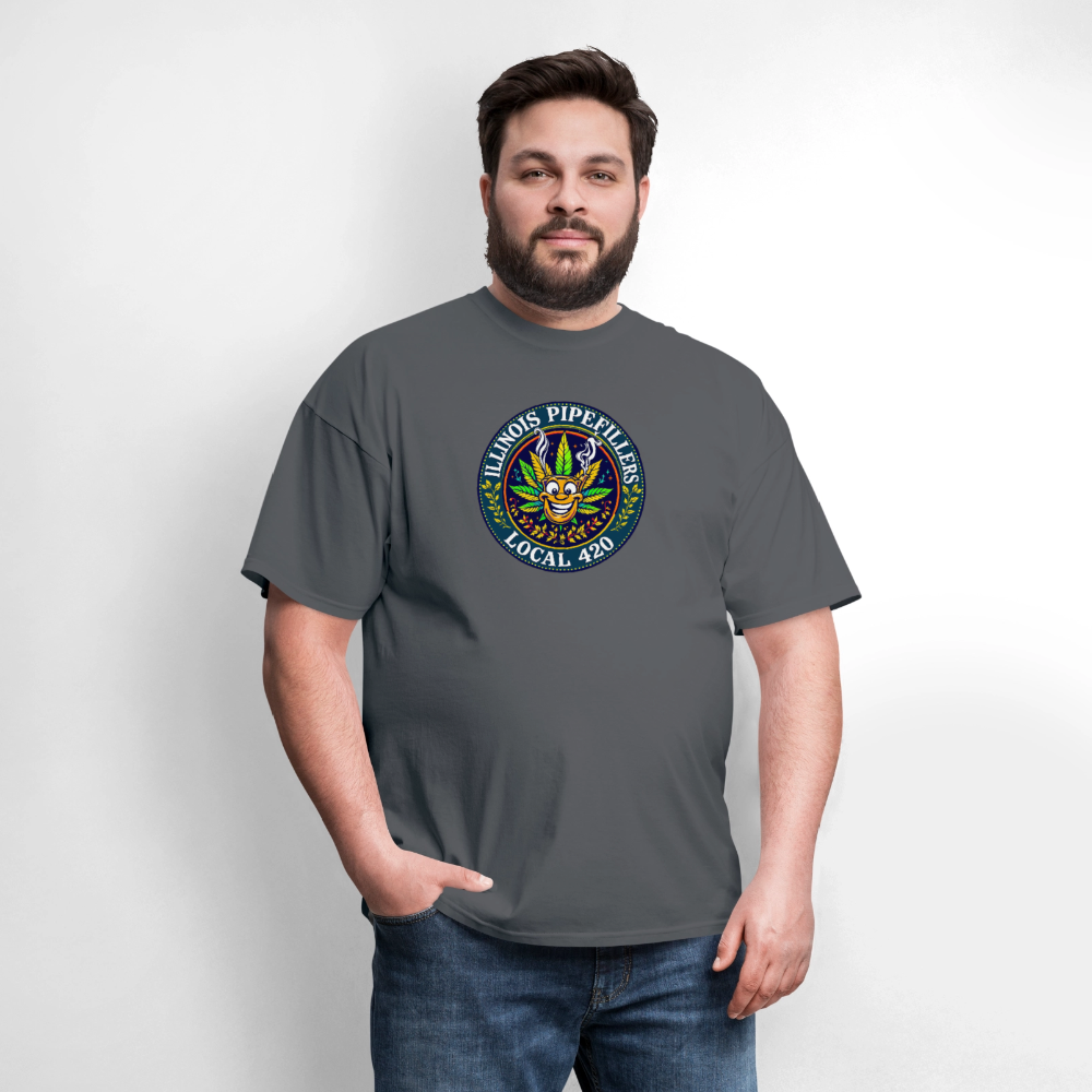 ILLINOIS PIPEFILLERS LOCAL 420 Men's T-Shirt - charcoal