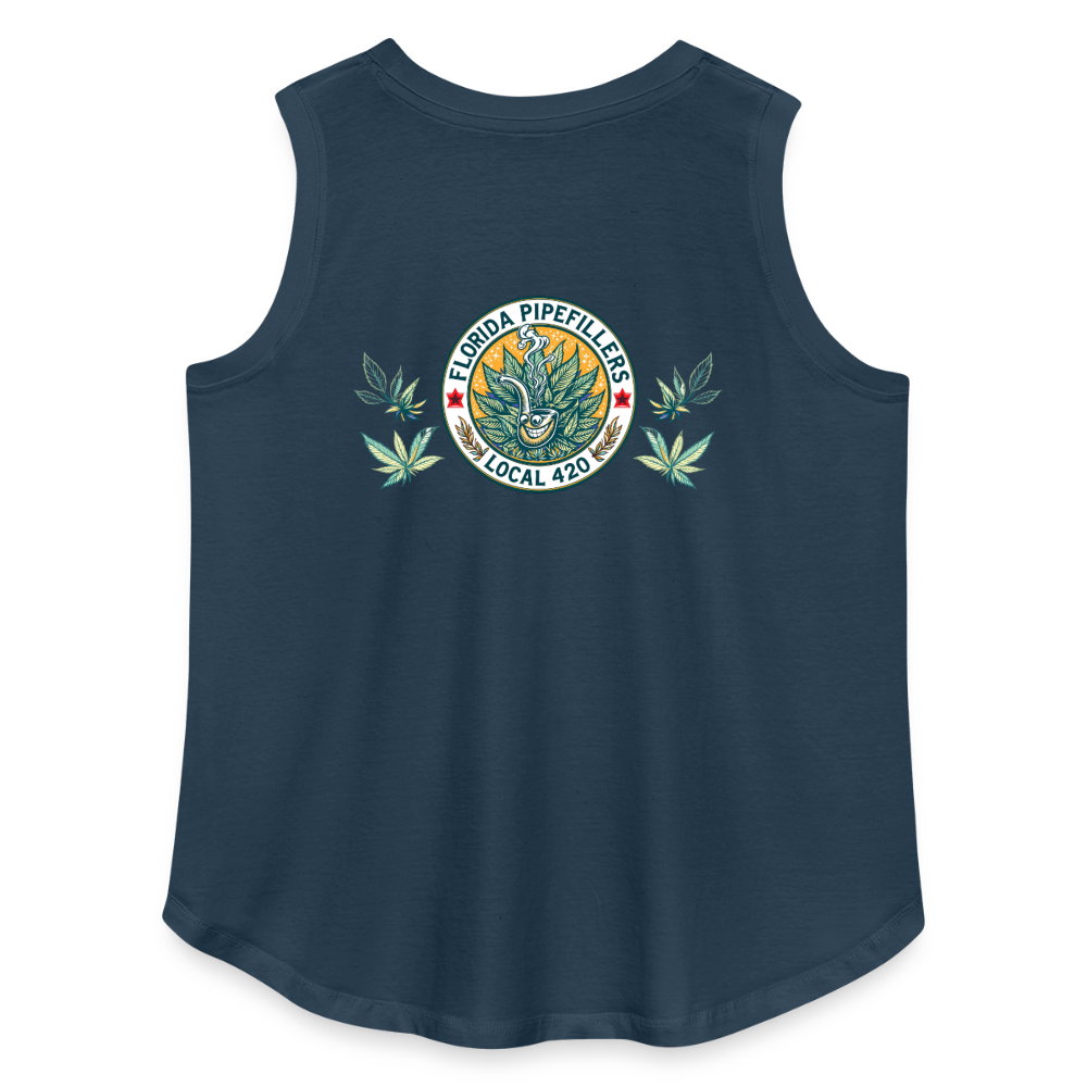 FLORIDA PIPEFILLERS LOCAL 420 F/B DESIGN Women's Curvy Relaxed Tank Top - denim