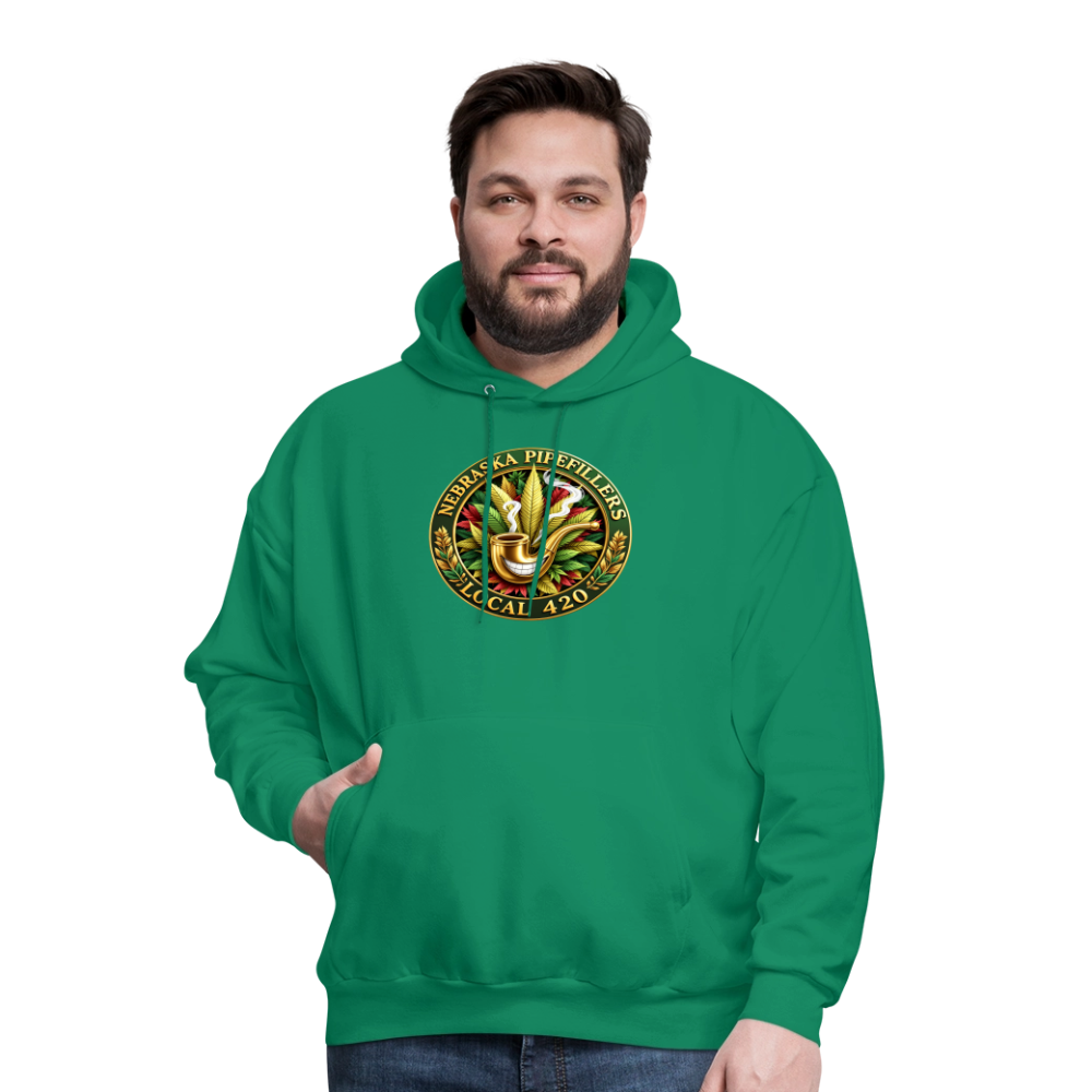 NEBRASKA PIPEFILLERS LOCAL 420 F/B DESIGNS Men's Hoodie - kelly green