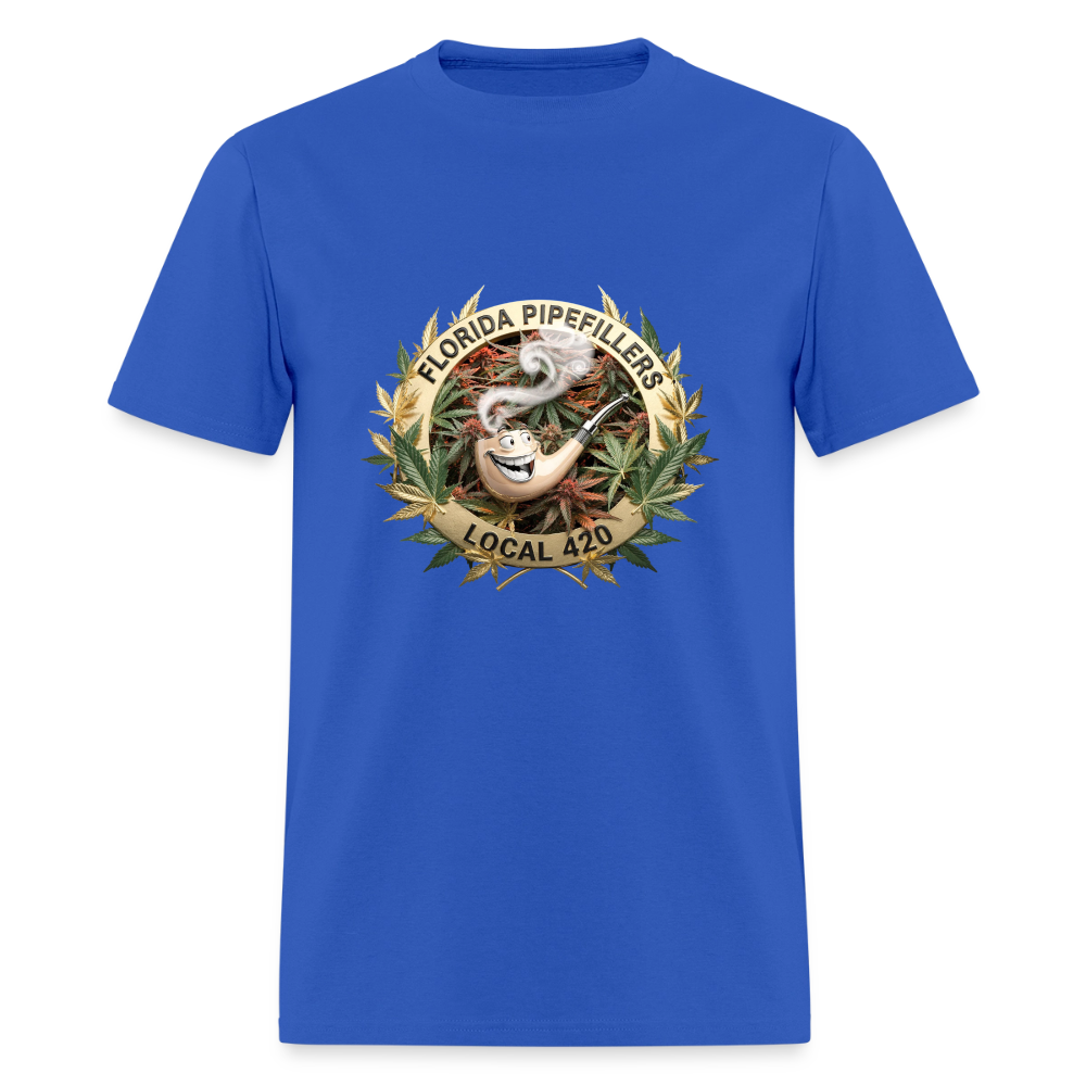 FLORIDA PIPEFILLERS LOCAL 420 F/B DESIGN Men's T-Shirt - royal blue