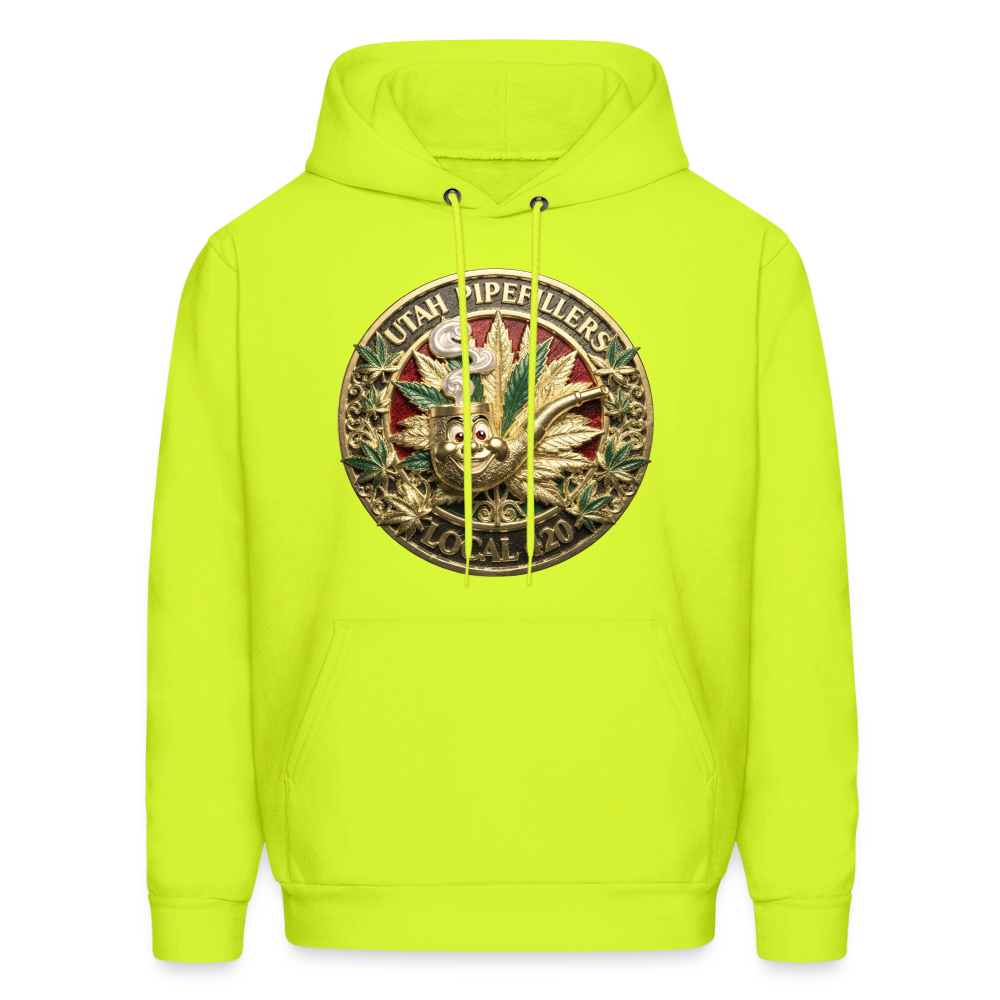 UTAH PIPEFILLERS LOCAL 420 F/B DESIGN Men's Hoodie - safety green