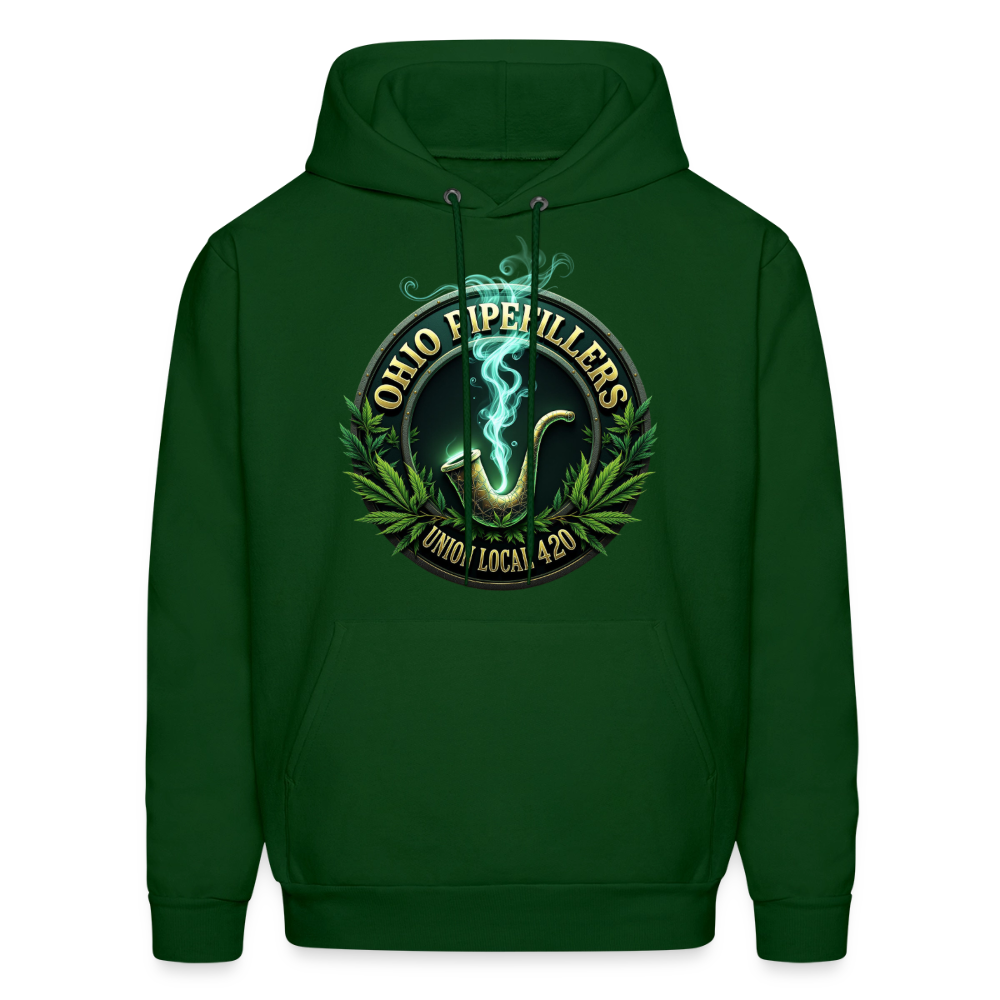 OHIO PIPEFILLERS UNION LOCAL 420 F/B DESIGNS Men's Hoodie - forest green
