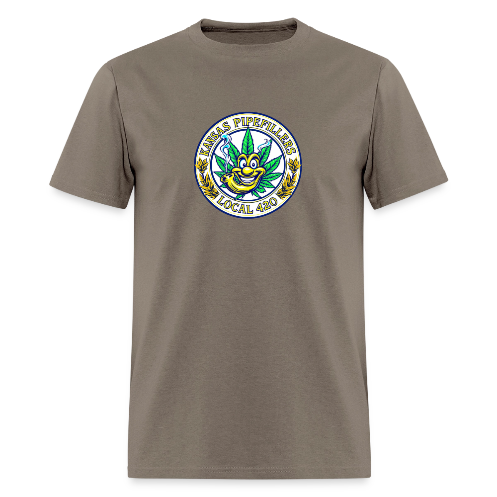 KANSAS PIPEFILLERS LOCAL 420 F/B DESIGNS Men's T-Shirt - safari