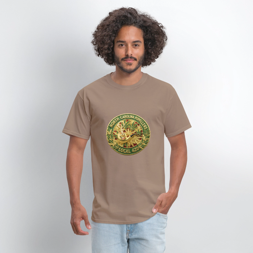 NORTH CAROLINA  PIPEFILLERS LOCAL 420 Men's T-Shirt - safari