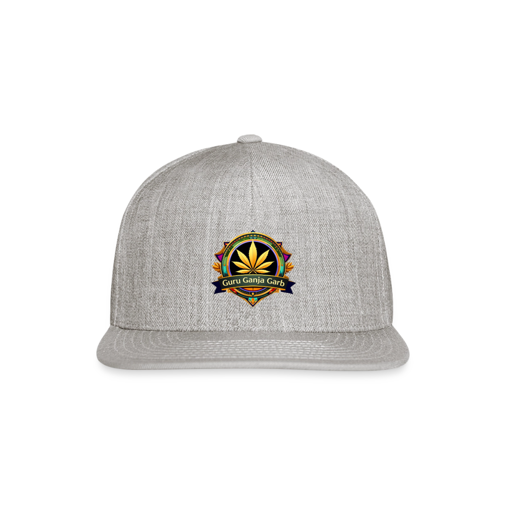 GURU GANJA GARB Snapback Baseball Cap - heather gray