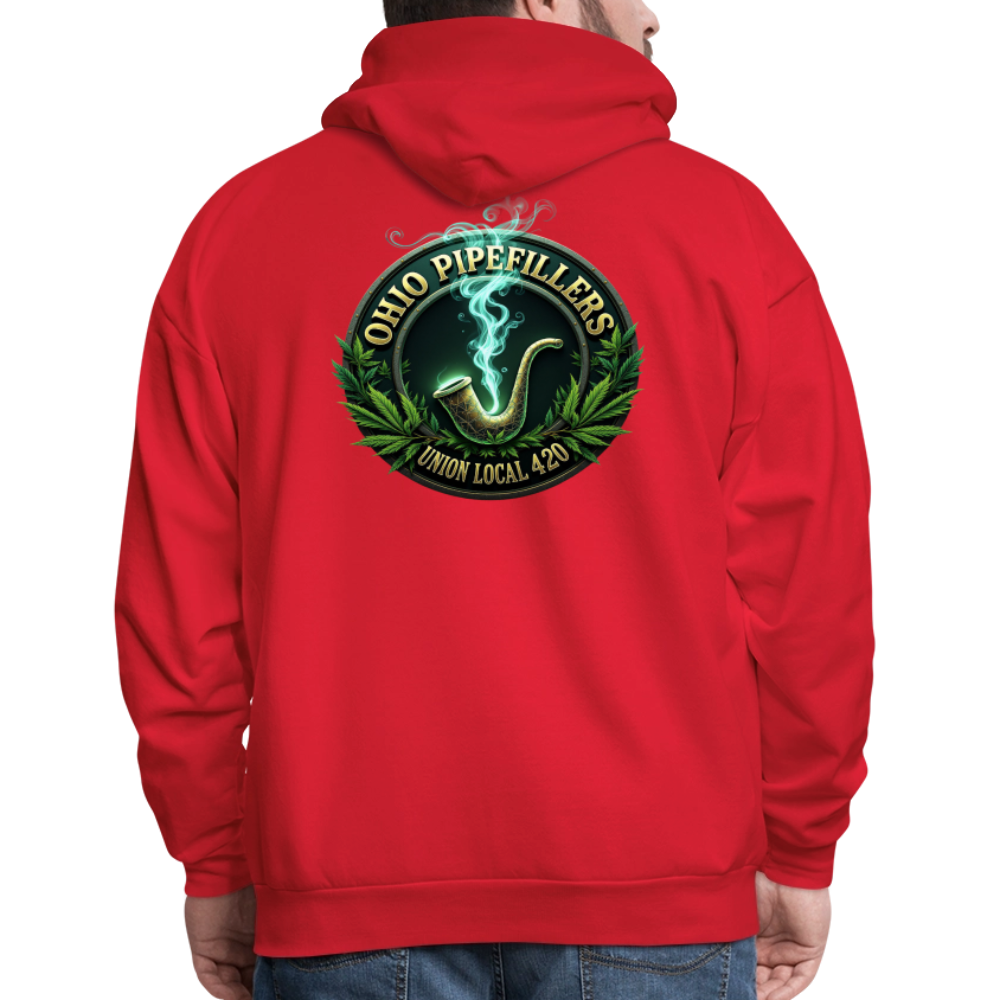 OHIO PIPEFILLERS UNION LOCAL 420 F/B DESIGNS Men's Hoodie - red