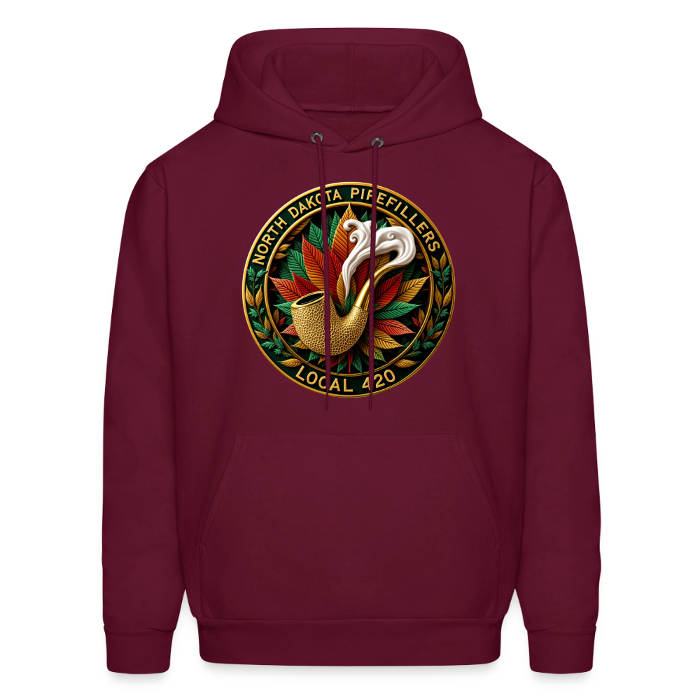 NORTH DAKOTA PIPEFILLERS LOCAL 420 Men's Hoodie - burgundy