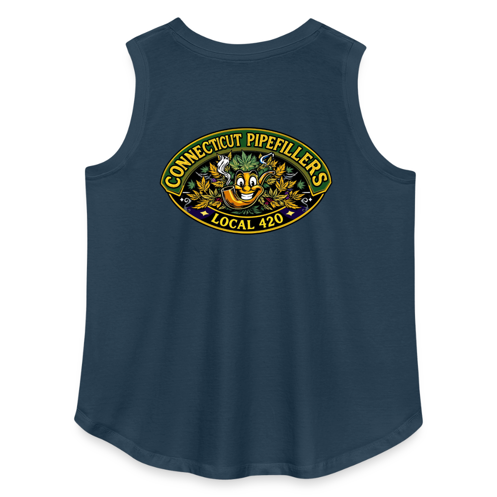 CONNECTICUT PIPEFILLERD LOCAL 420 F/B DESIGN Women's Curvy Relaxed Tank Top - denim