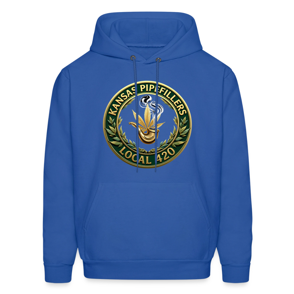 KANSAS PIPEFILLERS LOCAL 420 F/B DESIGNS Men's Hoodie - royal blue