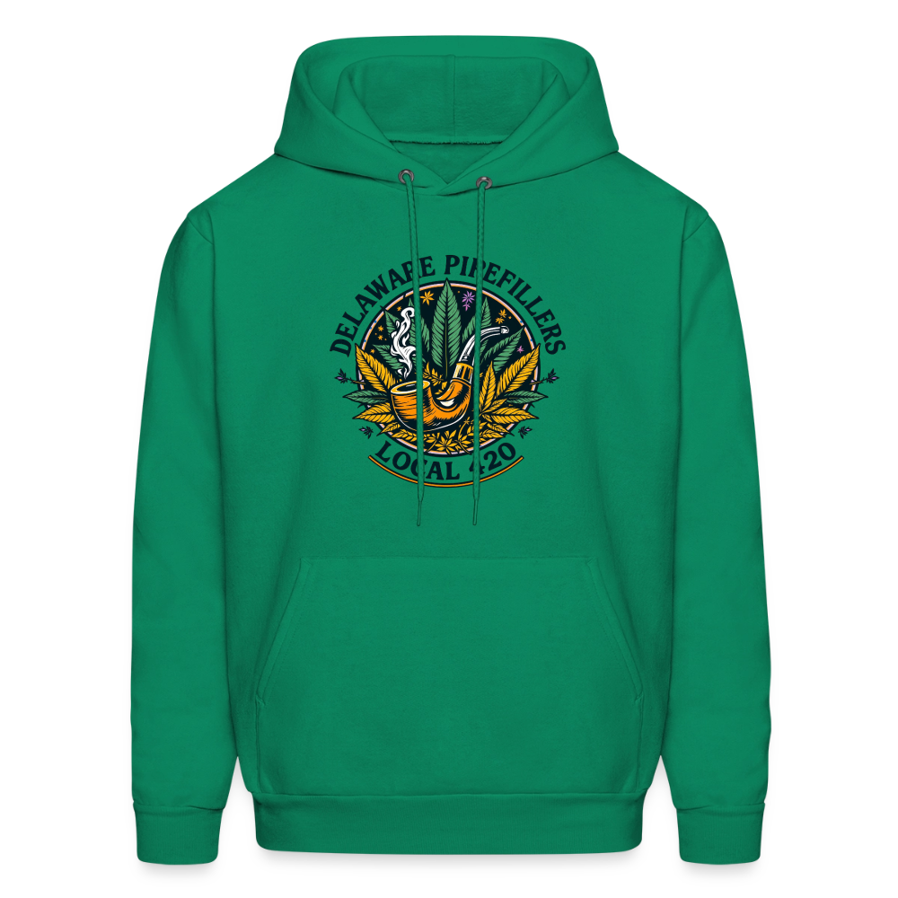 DELAWARE PIPEFILLERS LOCAL 420 F/B DESIGN Men's Hoodie - kelly green