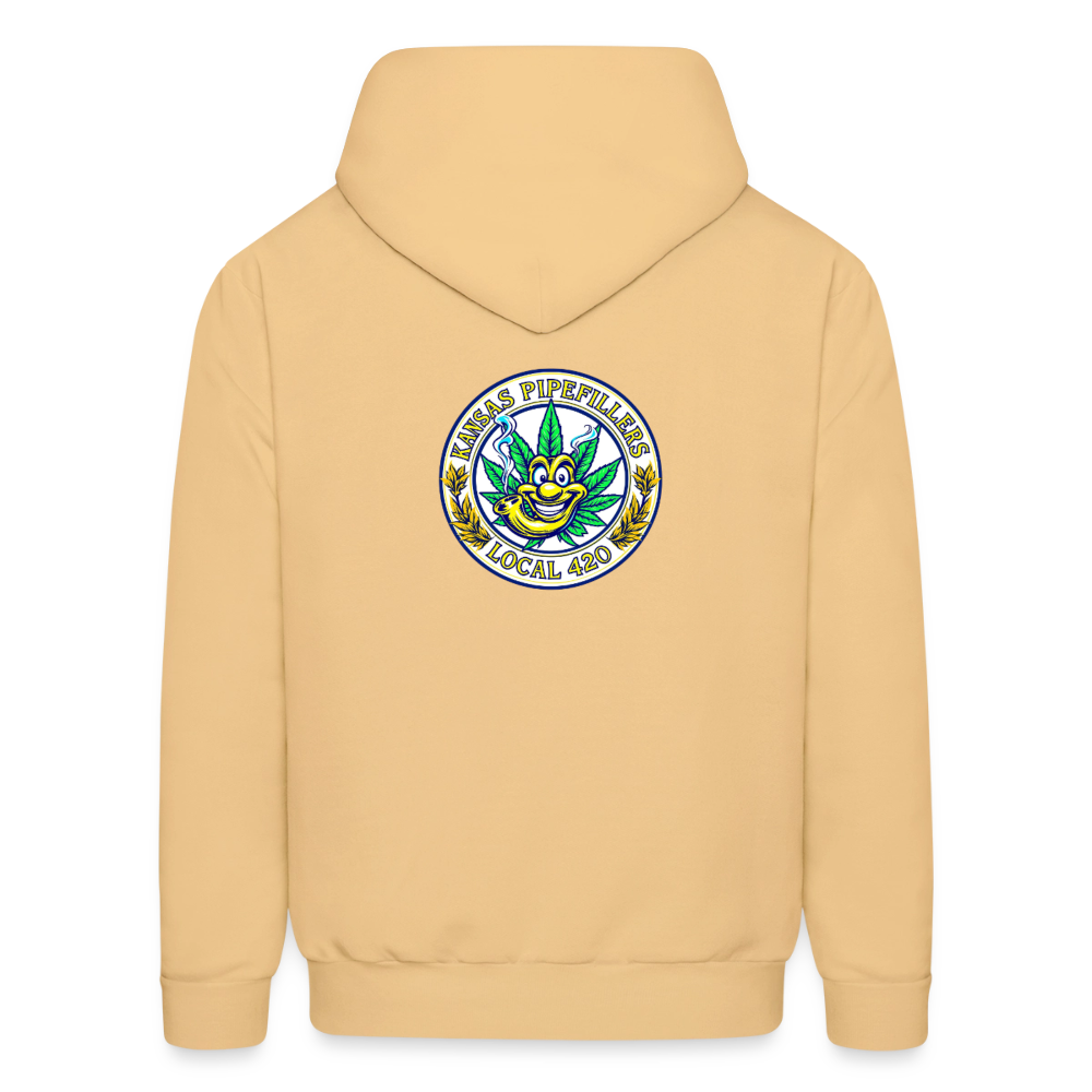 KANSAS PIPEFILLERS LOCAL 420 F/B DESIGNS Men's Hoodie - light gold 