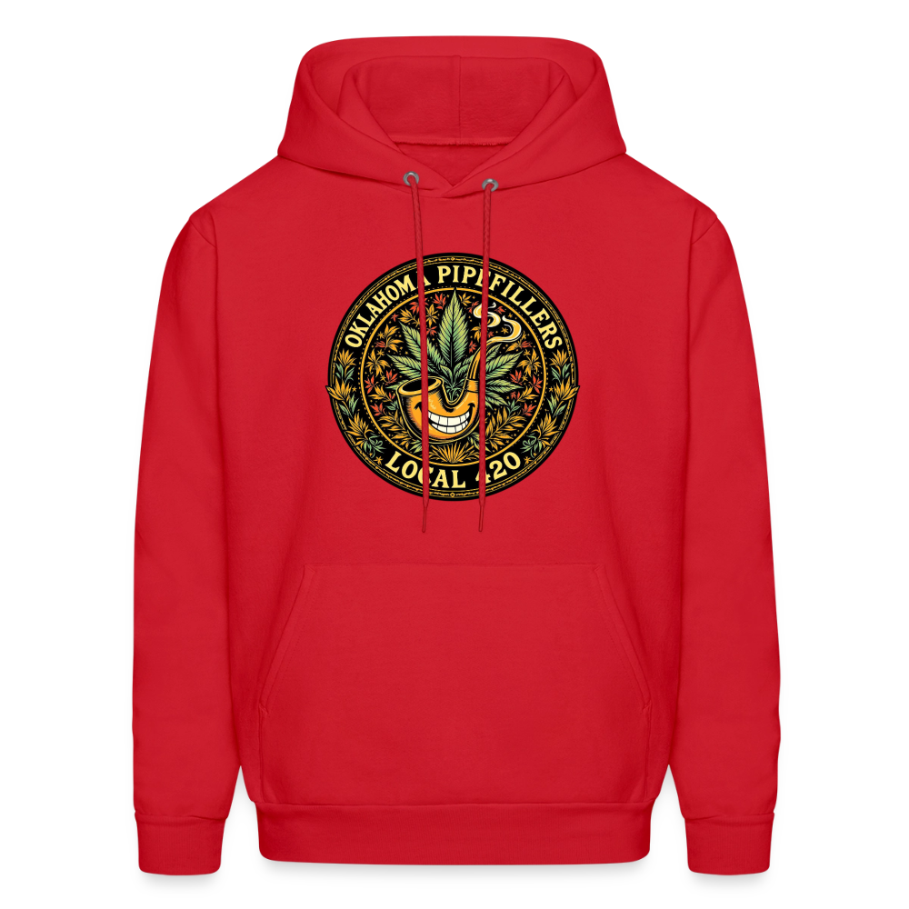 OKLAHOMA PIPEFILLERS LOCAL 420  Men's Hoodie - red