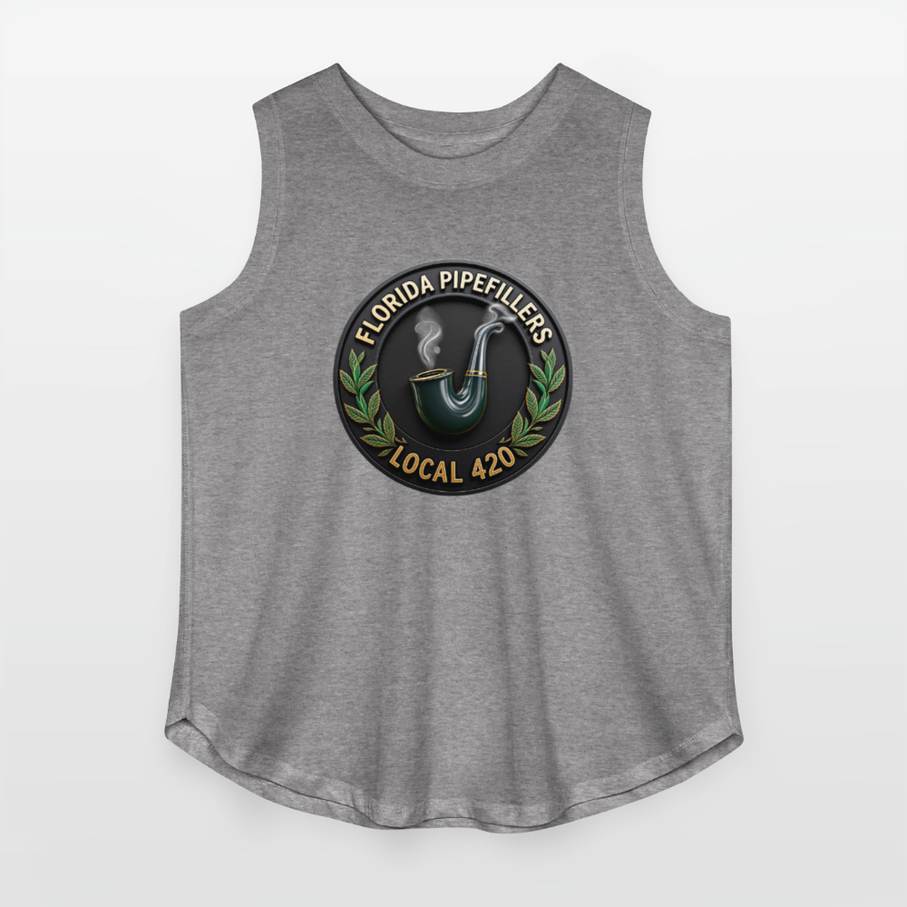 FLORIDA PIPEFILLERS LOCAL 420 F/B DESIGN Women's Curvy Relaxed Tank Top - granite heather 