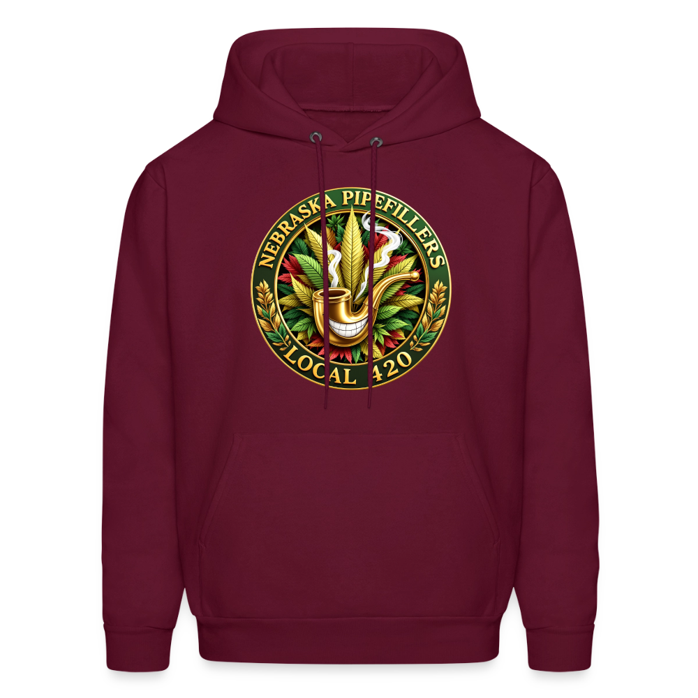 NEBRASKA PIPEFILLERS LOCAL 420 Men's Hoodie - burgundy