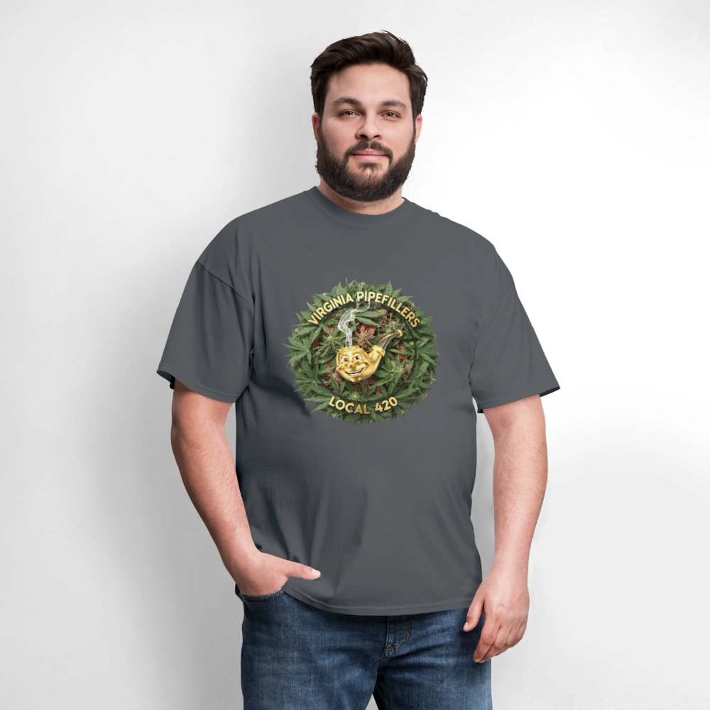 VIRGINIA PIPEFILLERS LOCAL 420 F/B DESIGN Men's T-Shirt - charcoal