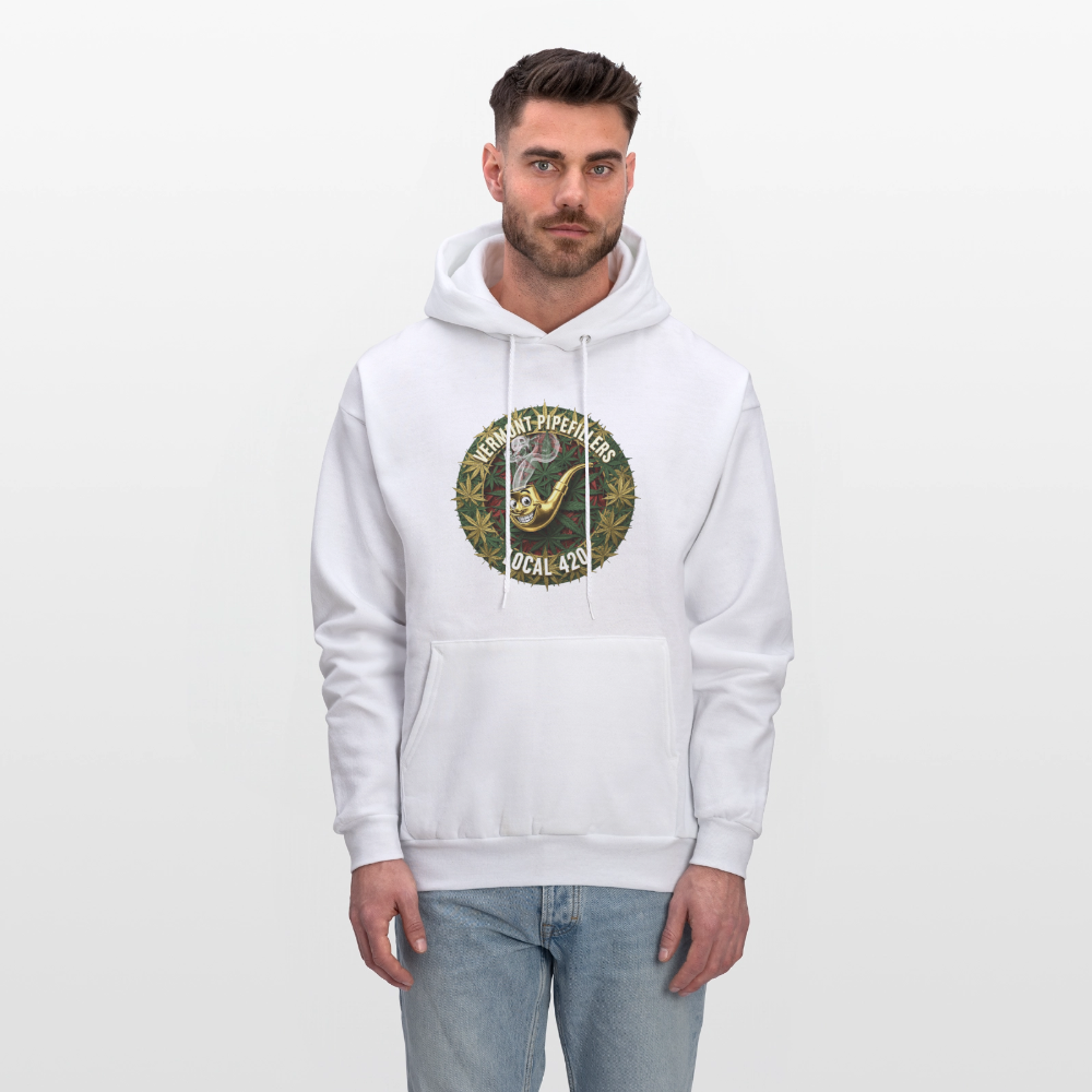 VERMONT PIPEFILLERS LOCAL 420 Men's Hoodie - white