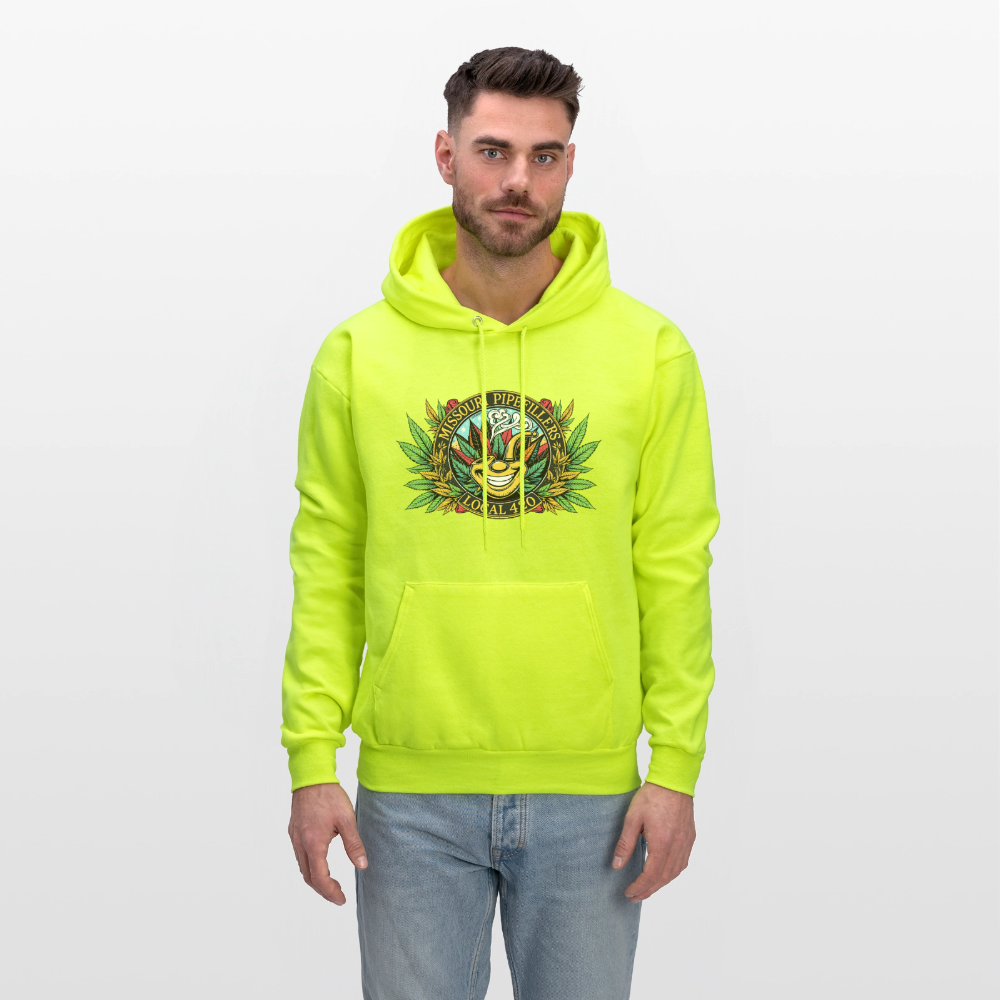 MISSOURI PIPEFILLERS LOCAL 420  F/B DESIGNS Men's Hoodie - safety green