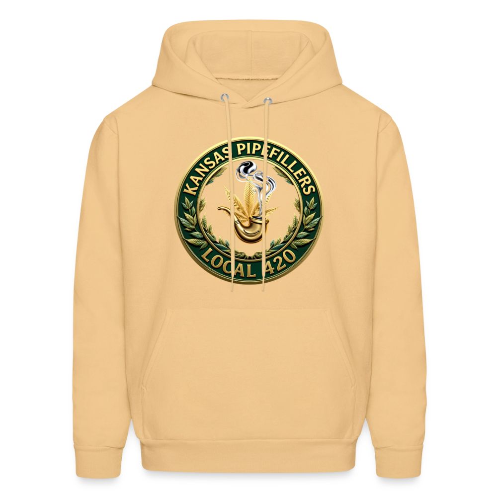 KANSAS PIPEFILLERS LOCAL 420 F/B DESIGNS Men's Hoodie - light gold 