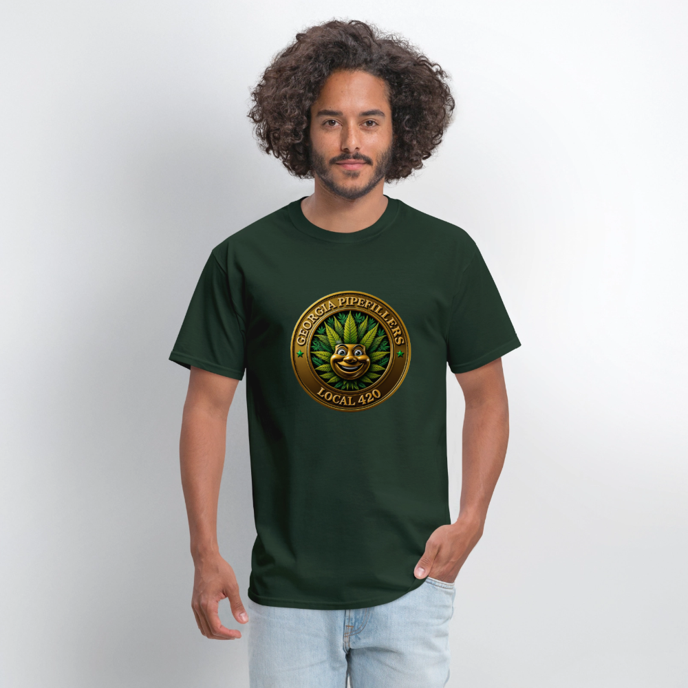 GEORGIA PIPEFILLERS LOCAL 420 Men's T-Shirt - forest green