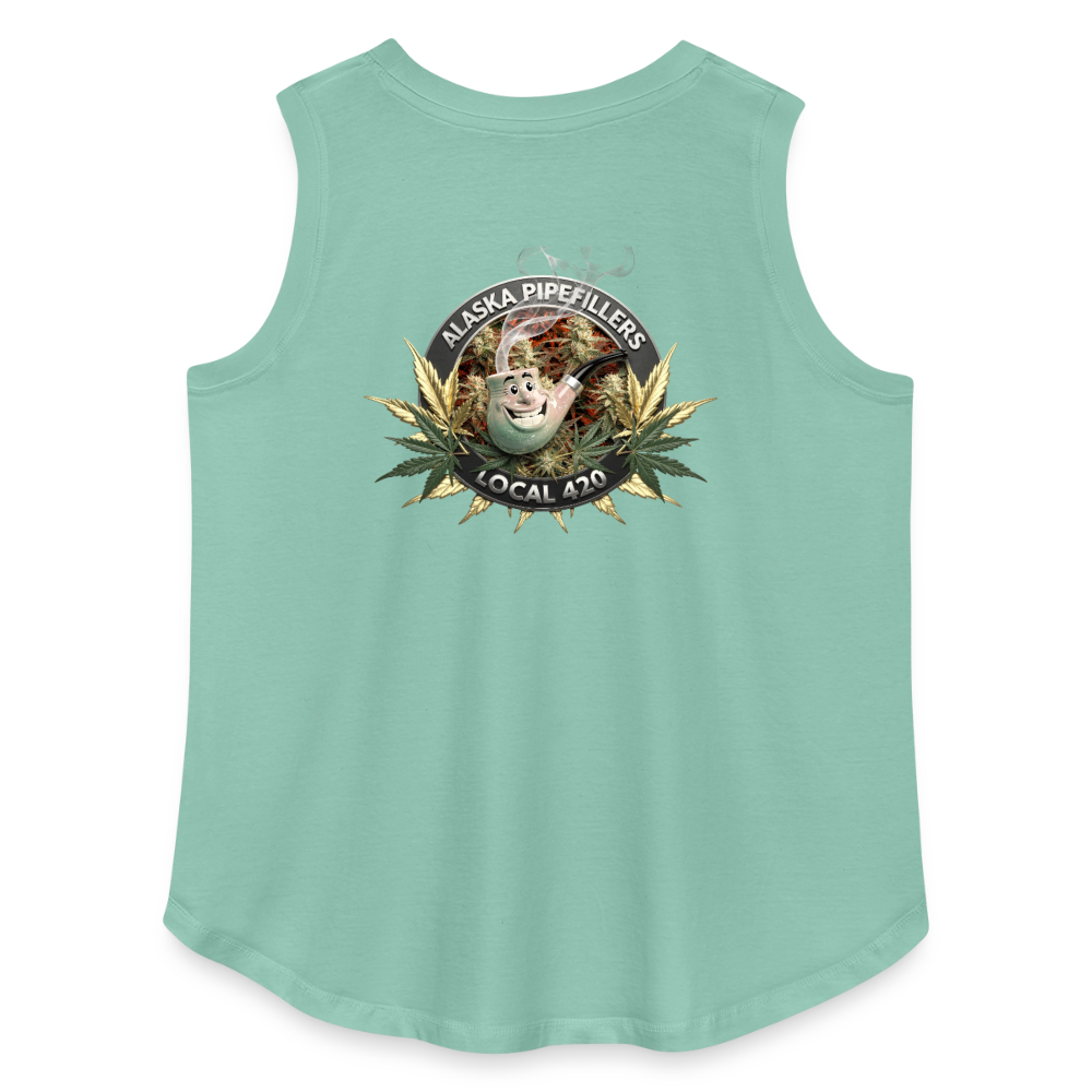 ALASKA  PIPEFILLERS LOCAL 420 F/B DESIGN Women's Curvy Relaxed Tank Top - saltwater