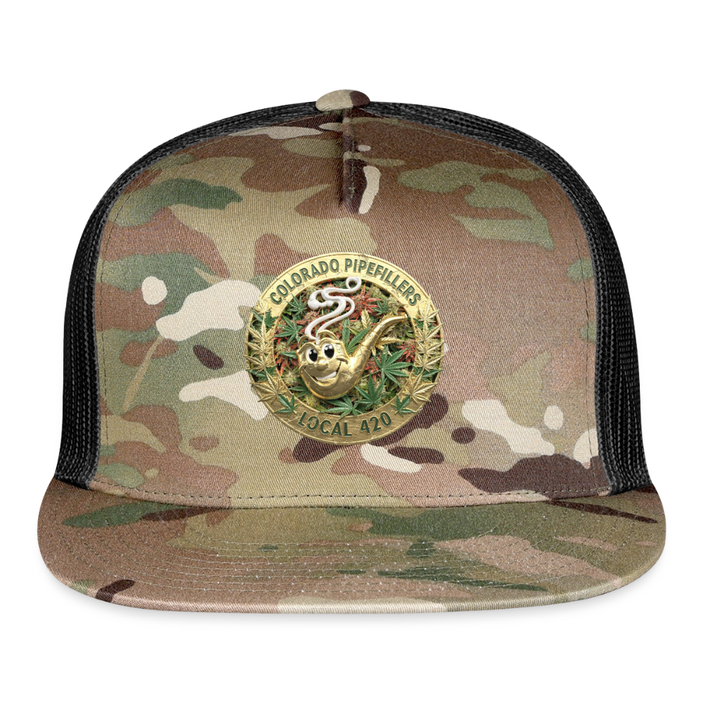 COLORADO PIPEFILLERS LOCAL 420 CAMO Trucker Hat - MultiCam\black