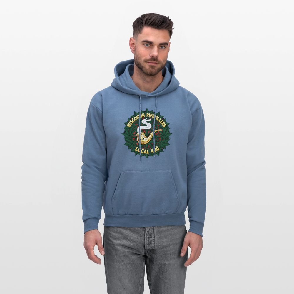 WISCONSIN PIPEFILLERS LOCAL 420 Men's Hoodie - denim blue