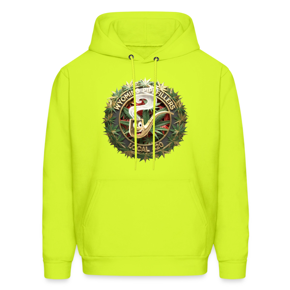 WYOMING PIPEFILLERS LOCAL 420 F/B DESIGN Men's Hoodie - safety green