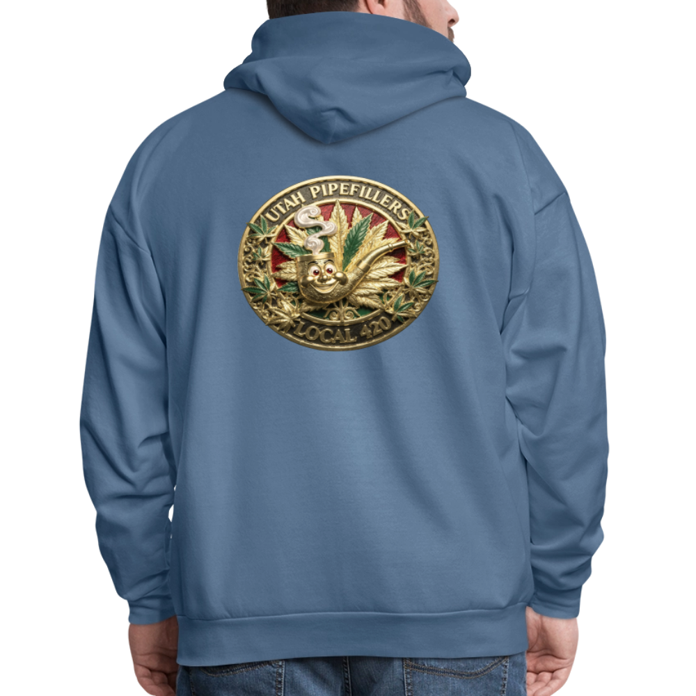 UTAH PIPEFILLERS LOCAL 420 F/B DESIGN Men's Hoodie - denim blue