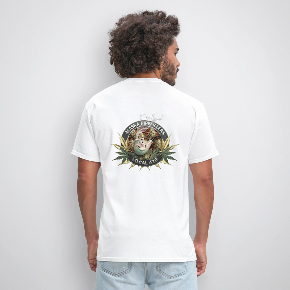 ALASKA PIPEFILLERS LOCAL 420 F/B DESIGN Men's T-Shirt - white