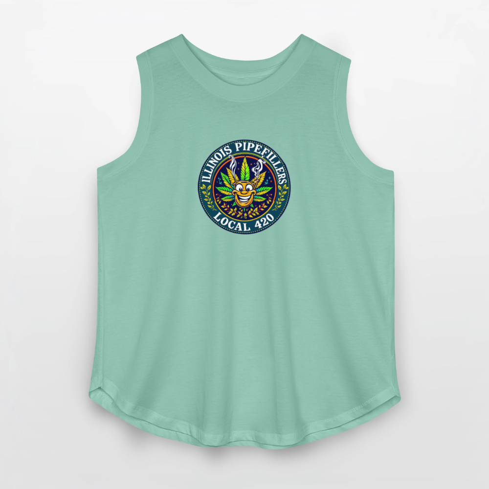 ILLINOIS PIPEFILLERS LOCAL 420 Women's Curvy Relaxed Tank Top - saltwater