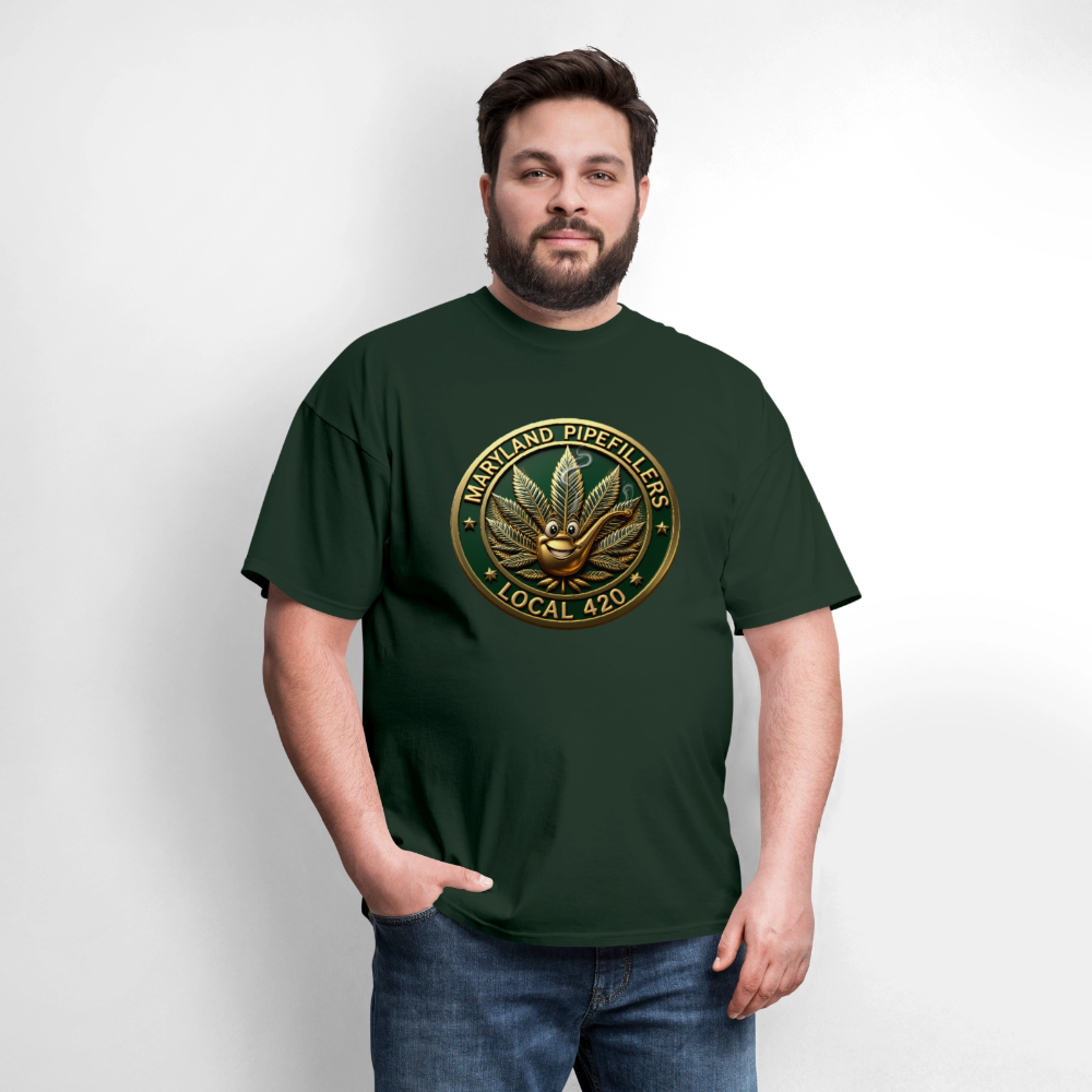 MARYLAND PIPEFILLERS LOCAL 420 Men's T-Shirt - forest green
