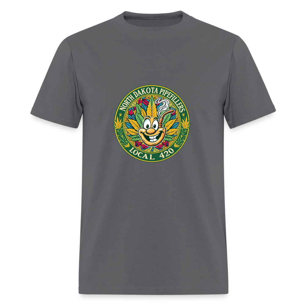 NORTH DAKOTA PIPEFILLERS LOCAL 420 Men's T-Shirt - charcoal
