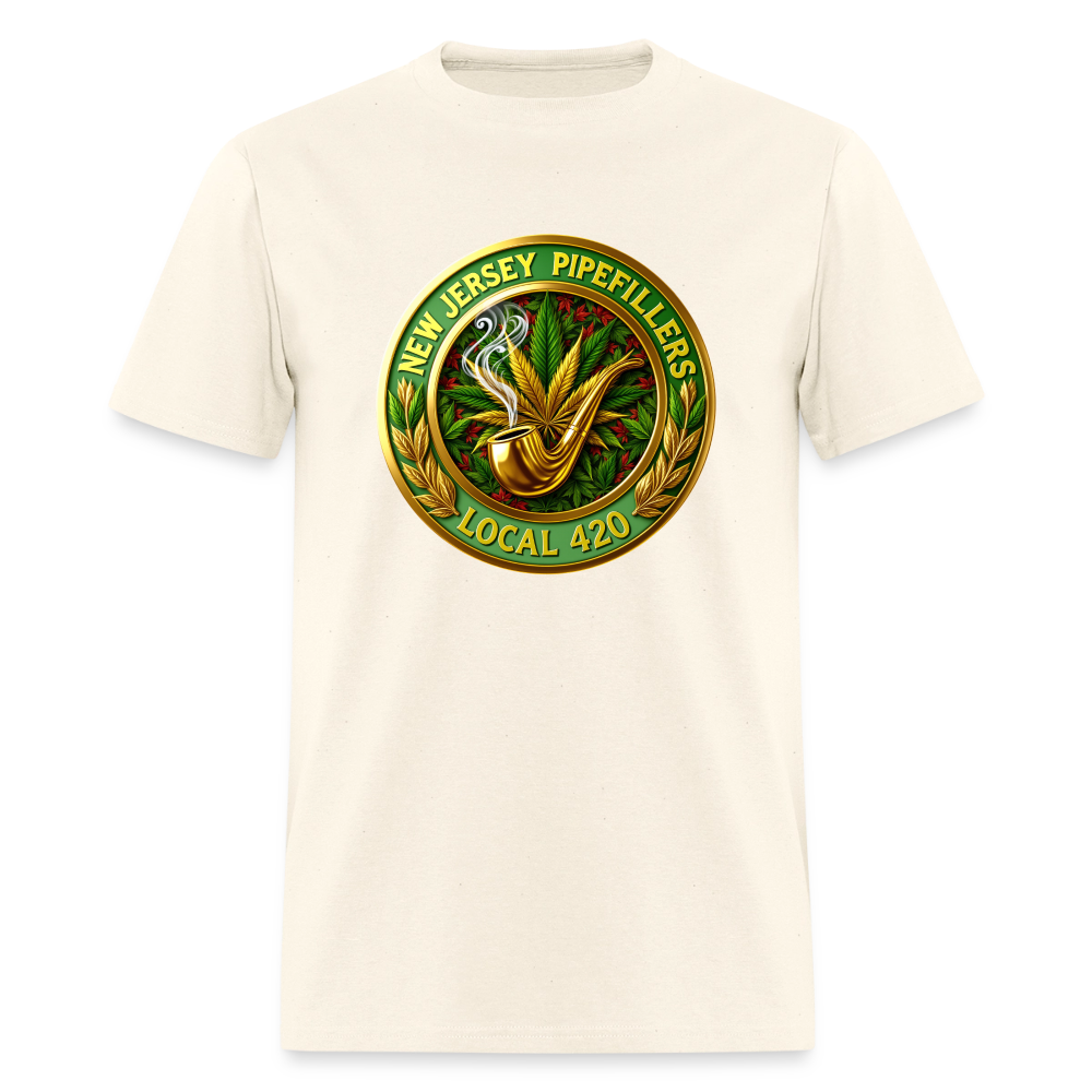 NEW JERSEY PIPEFILLERS LOCAL 420 Men's T-Shirt - sweet cream heather