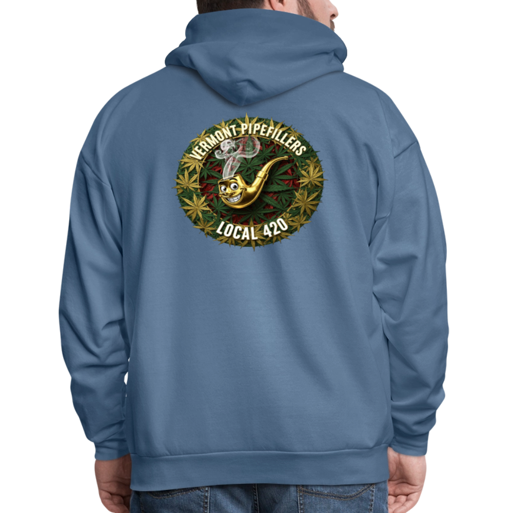 VERMONT PIPEFILLERS LOCAL 420  F/B DESIGN Men's  Hoodie - denim blue