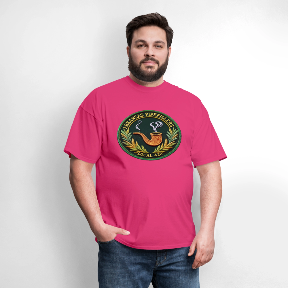 ARKANSAS PIPEFILLERS LOCAL 420 Men's T-Shirt - fuchsia
