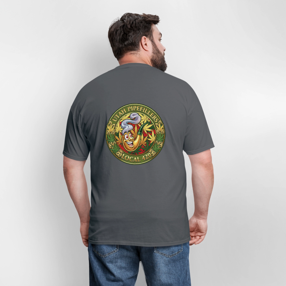 UTAH PIPEFILLERS LOCAL 420 F/B DESIGN Men's T-Shirt - charcoal