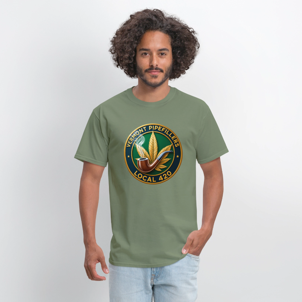 VERMONT PIPEFILLERS LOCAL 420 Men's T-Shirt - military green